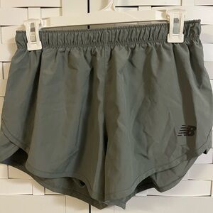 Women’s New Balance Olive Green Athletic Shorts